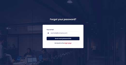 Forgot Password preview